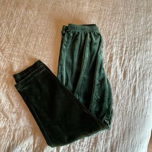Velvet forest green pants